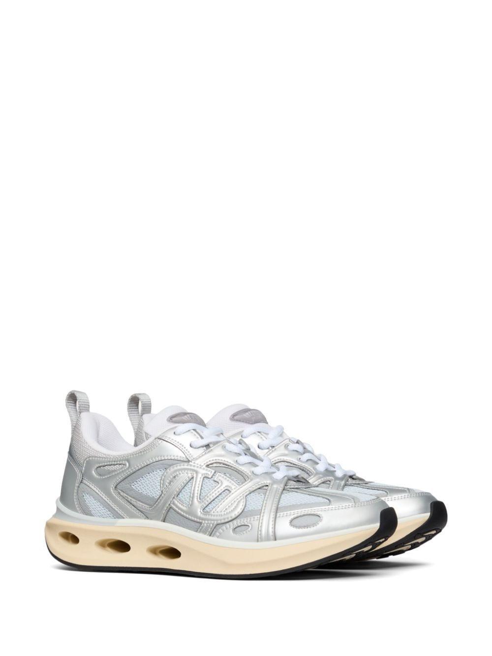 Vlogo Panelled Lace-up Sneakers In Silber Product Image