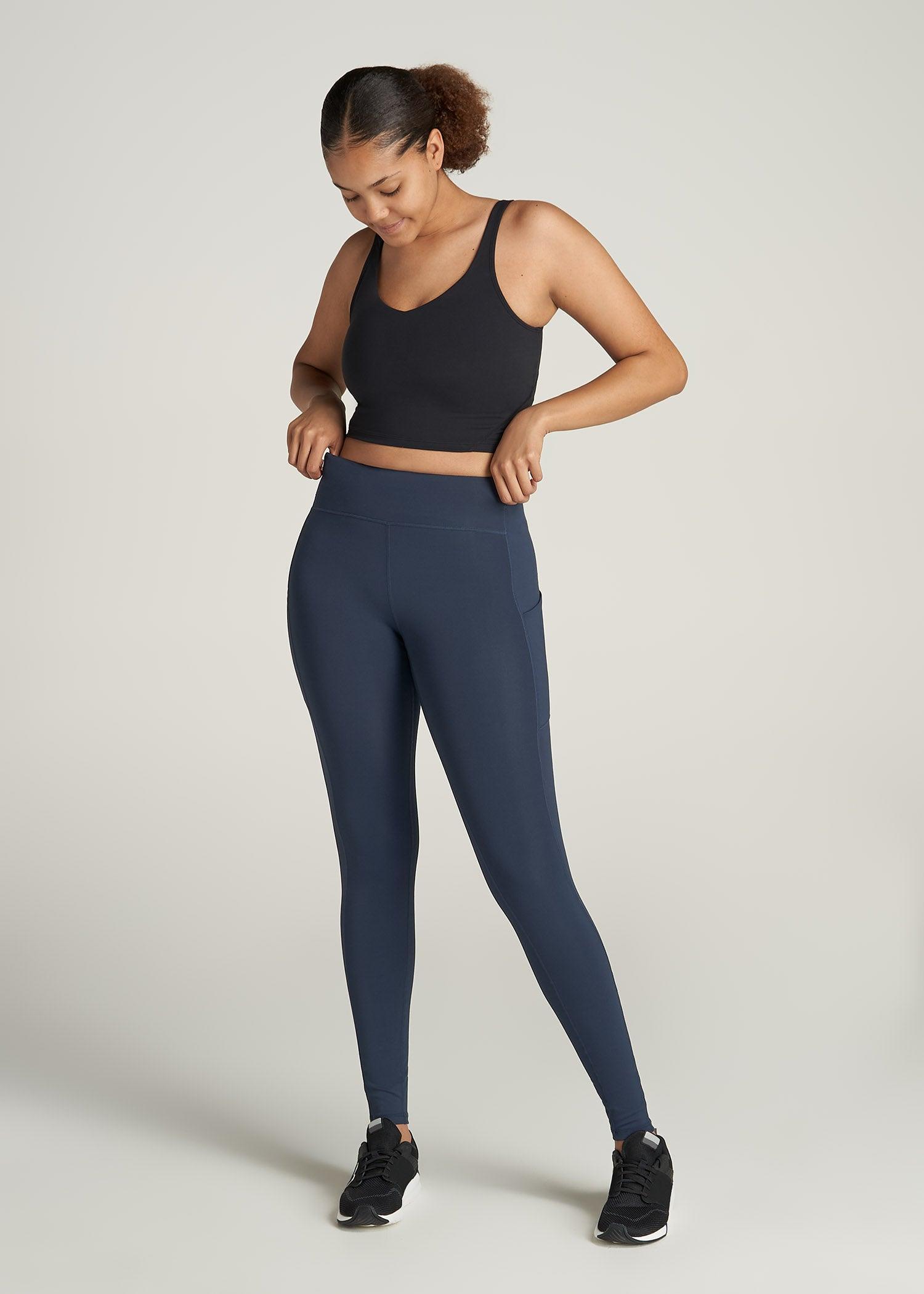 Women's Active Tall Leggings with Pockets in Navy Female Product Image