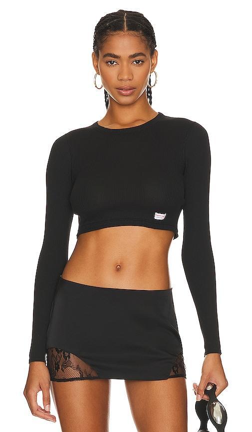 Alexander Wang Crewneck Long Sleeve Tee Black. (also in L, M, XS). Product Image