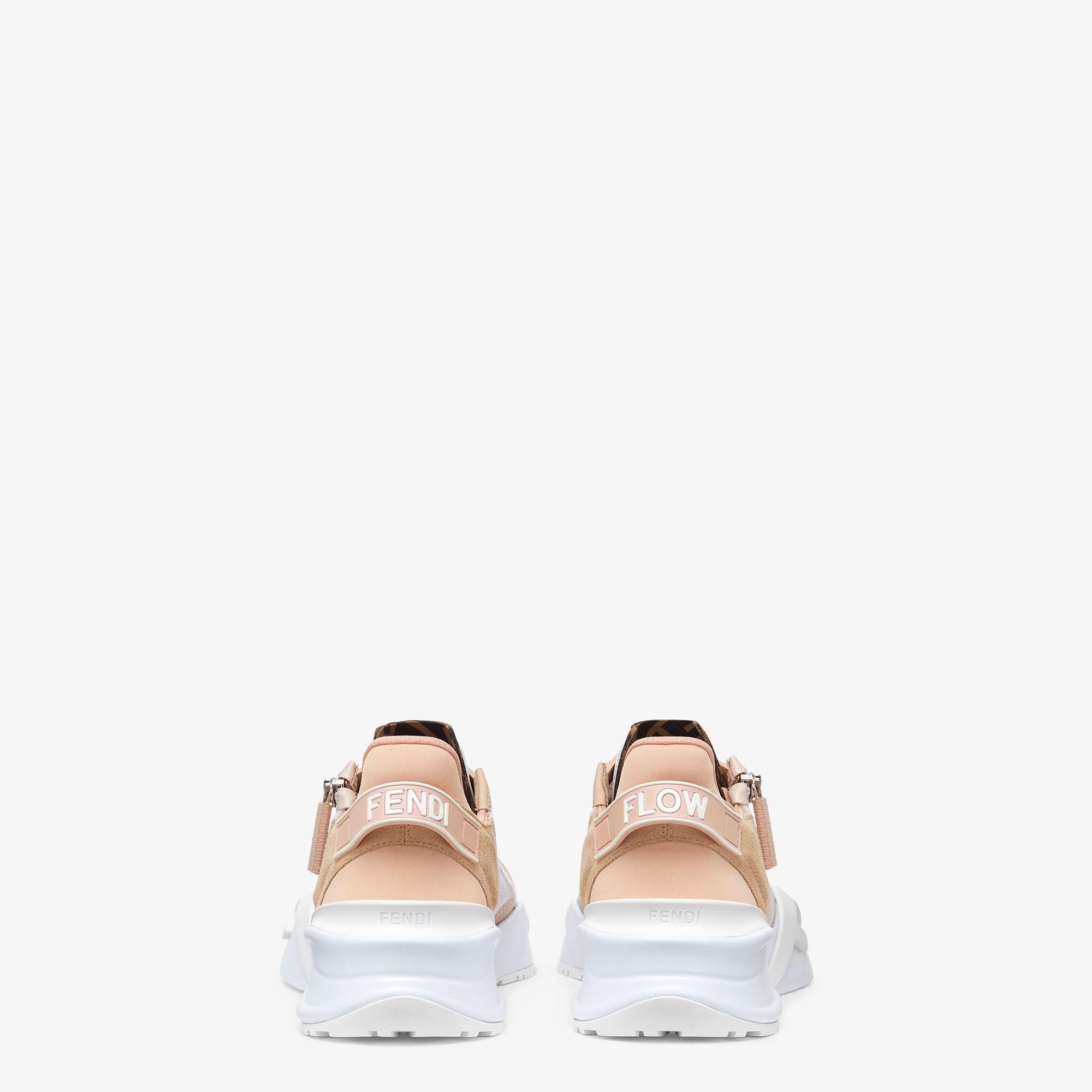 Fendi FlowLow top in pink nylon and suede product image