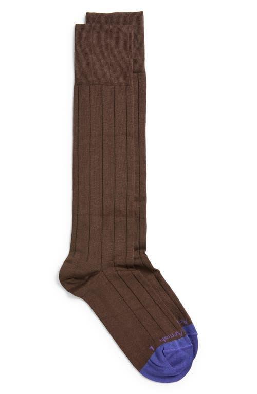 EDWARD ARMAH Pima Cotton Blend Rib Dress Socks Product Image