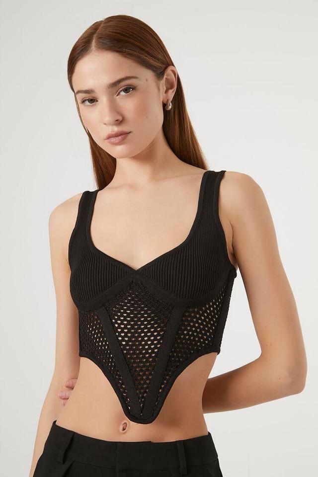 Crochet Sweater-Knit Crop Top | Forever 21 Product Image