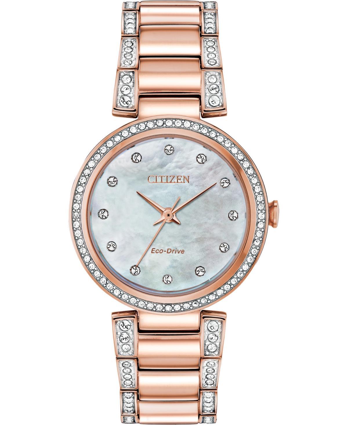 Citizen Women's Eco-Drive Crystal Watch, Gold Product Image