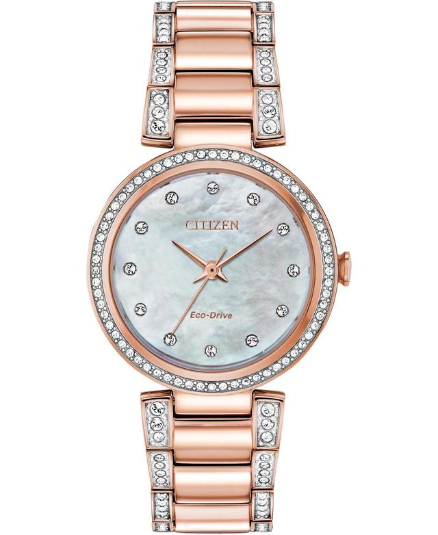 Citizen Women's Eco-Drive Crystal Watch, Gold Product Image