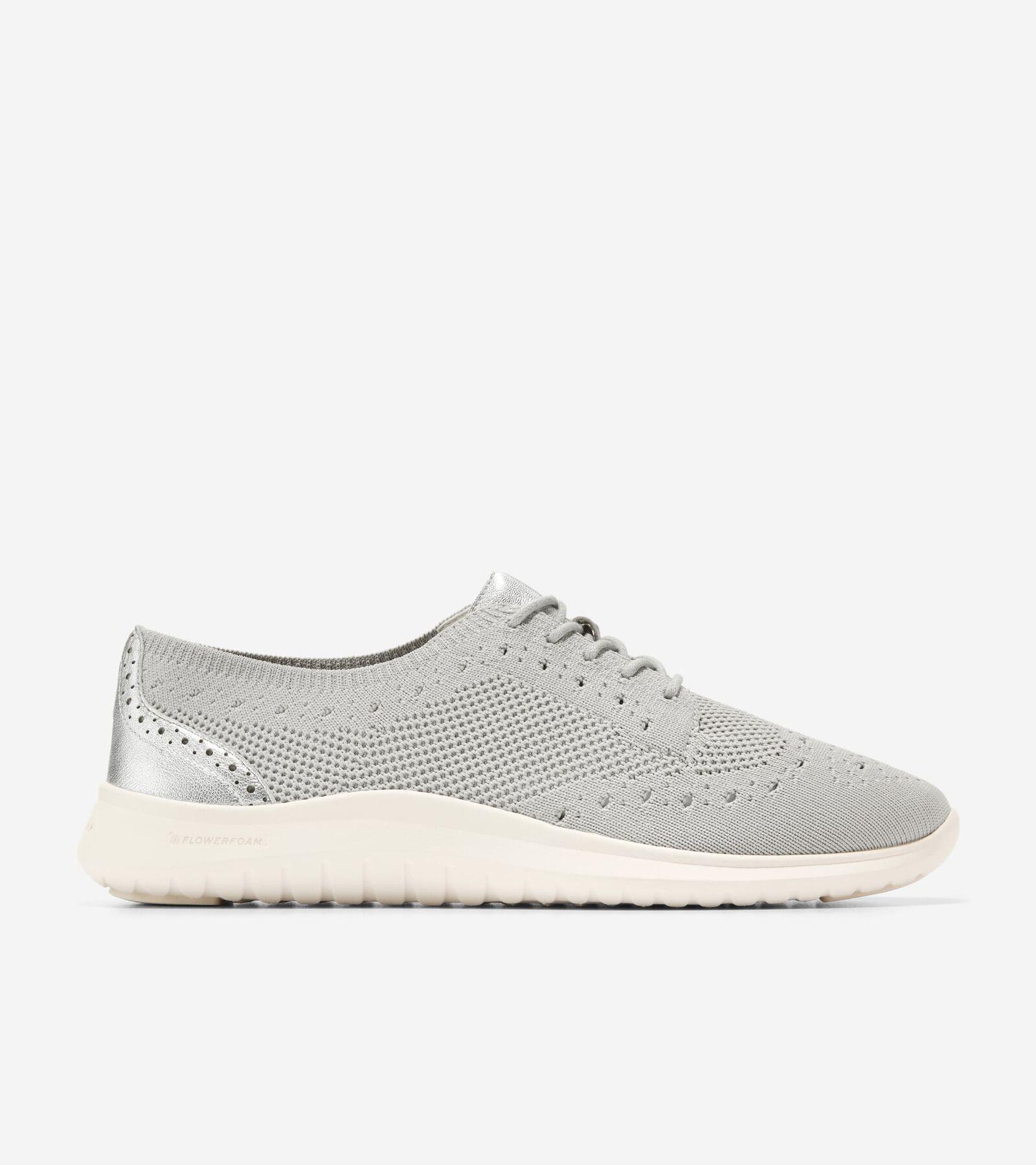 Cole Haan Womens Zergrand Meritt Stitchlite Oxfords - Grey Size 9 Product Image