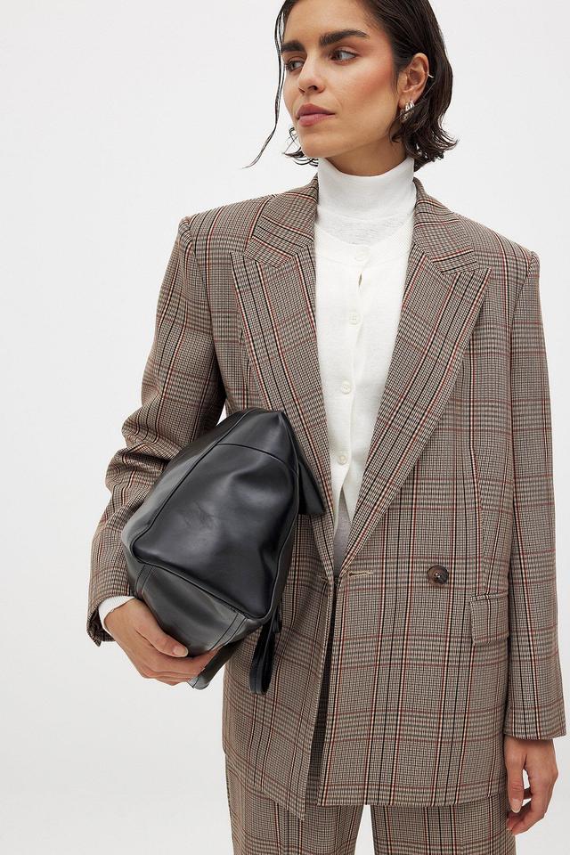 Double Breasted Check Blazer Product Image