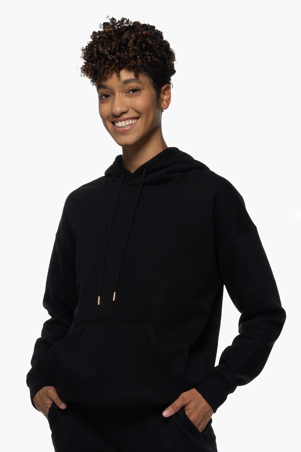 Dawn Fleece Hoodie Sweatshirt - Black Female Product Image