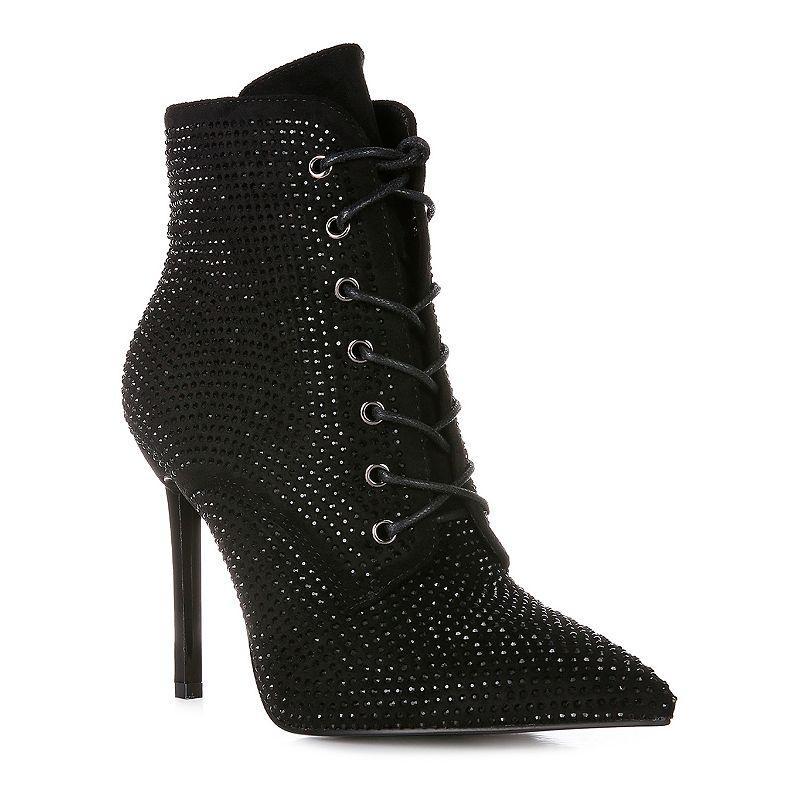 London Rag Head On Womens Heeled Ankle Boots Product Image