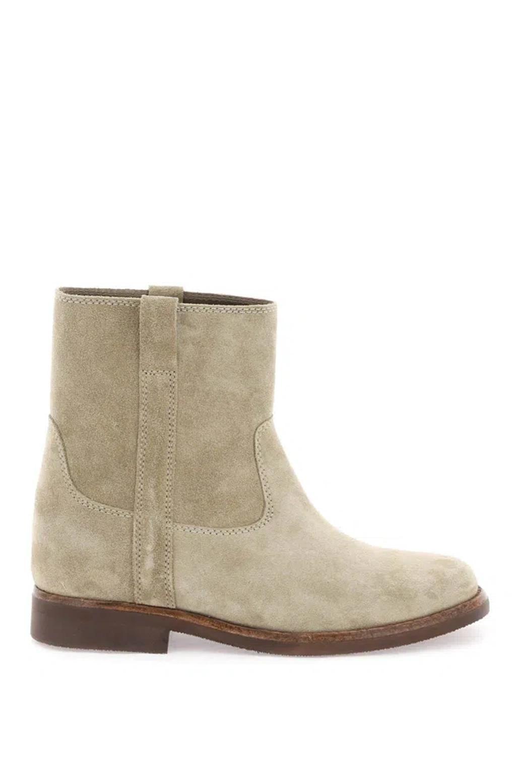 Susee Suede Ankle Boots In Beige product image