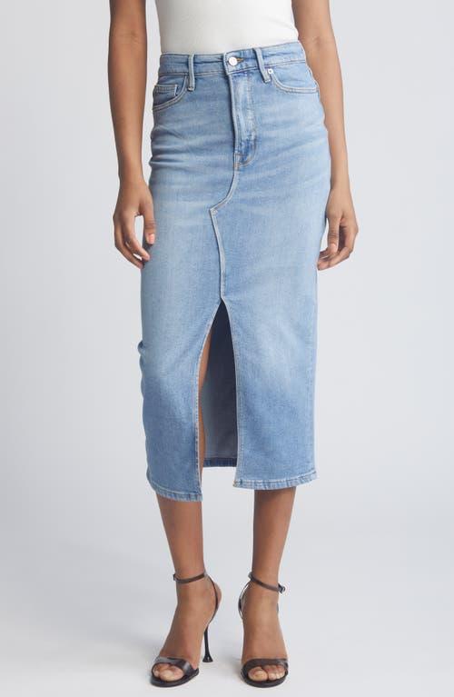 Good American Slit Front Denim Midi Skirt product image