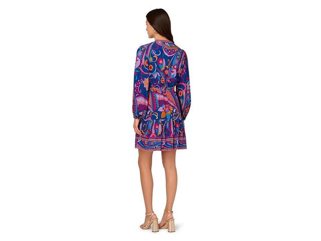 Adrianna Papell Printed Short Dress Multi) Women's Dress Product Image