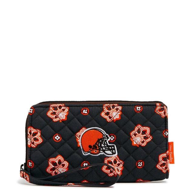 Vera Bradley NFL RFID Front Zip Wristlet Women in Cleveland Browns Bandana Product Image