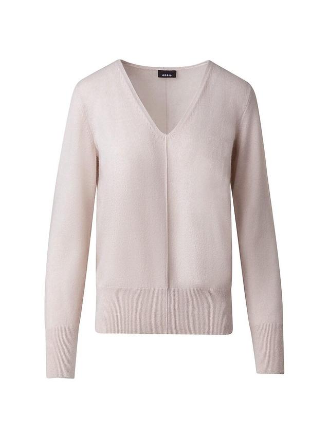 Womens Cashmere V-Neck Sweater Product Image