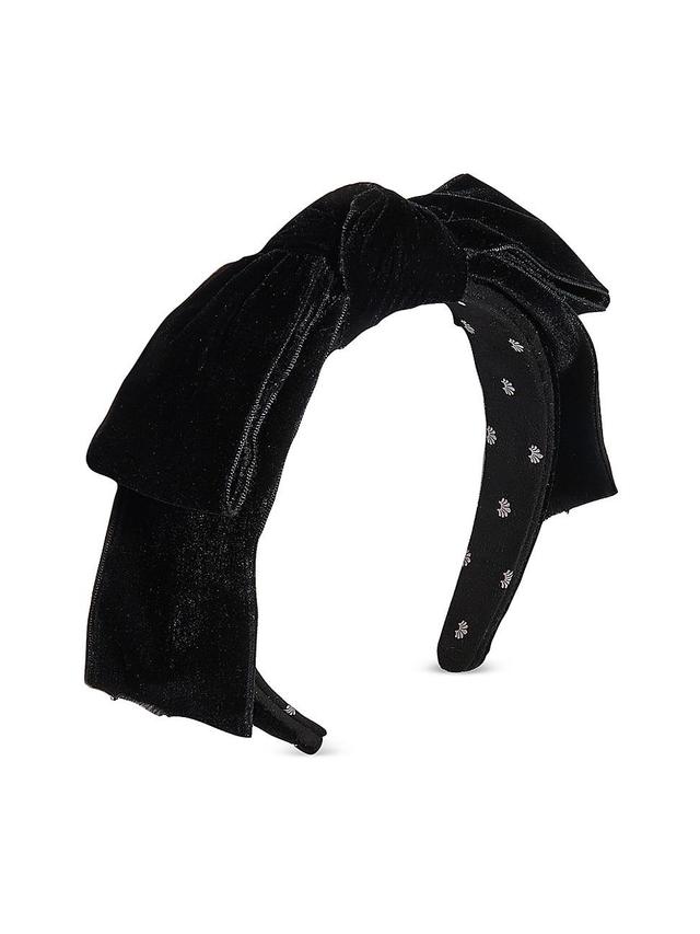 Womens Shirley Velvet Wide Ribbon Headband Product Image