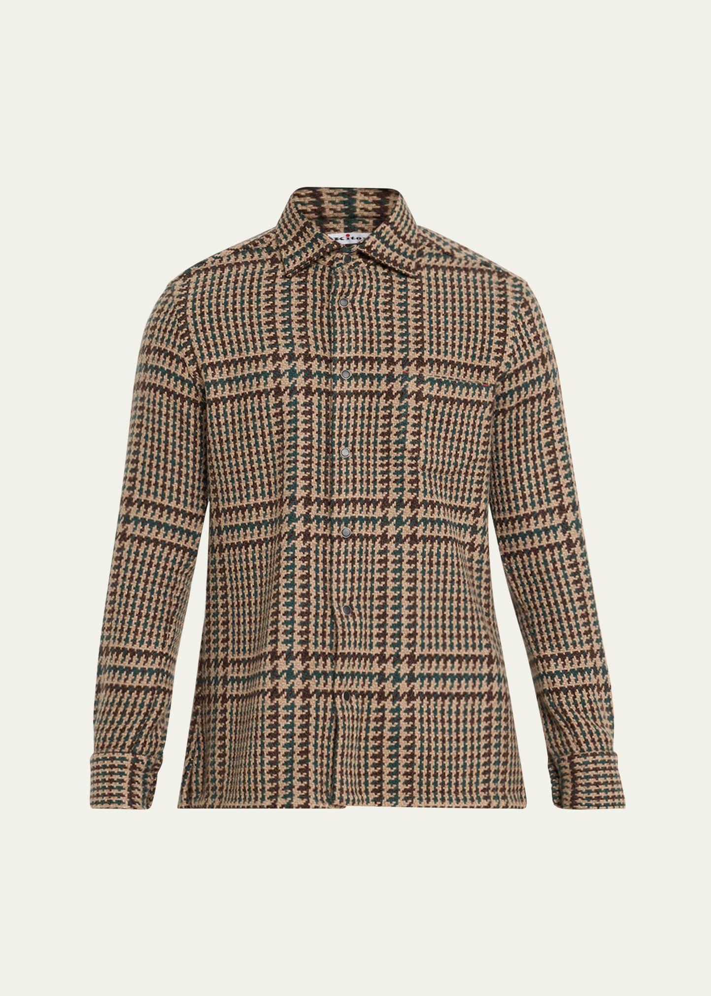 Mens Nerano Cotton Houndstooth Shirt Jacket Product Image