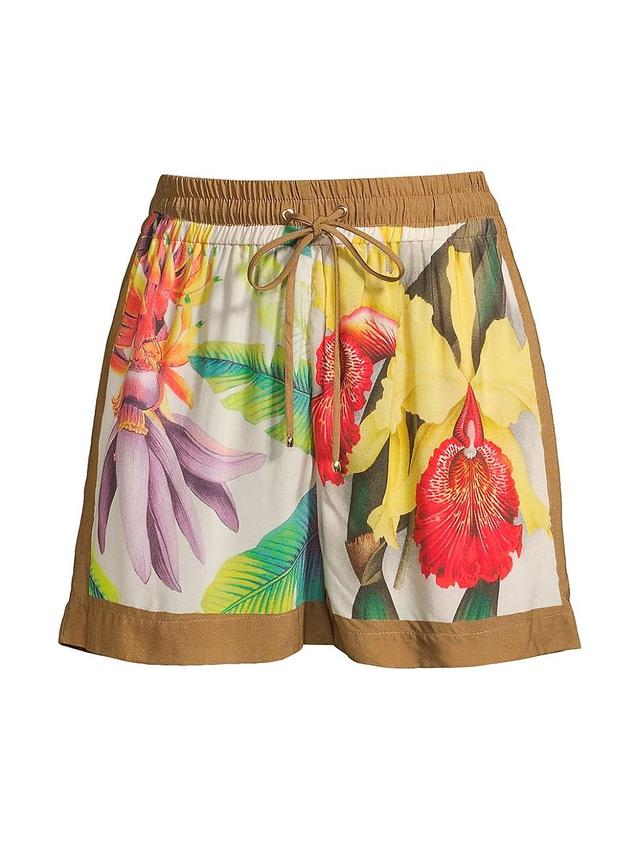 Womens Destinos Floral Drawstring Shorts Product Image