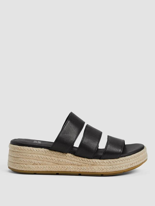 EILEEN FISHER Mayla Tumbled Leather Espadrillefemale Product Image