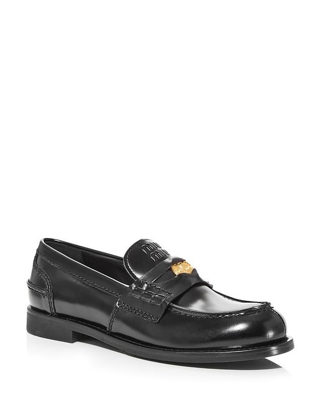 Miu Miu Womens Penny Coin Loafers Product Image