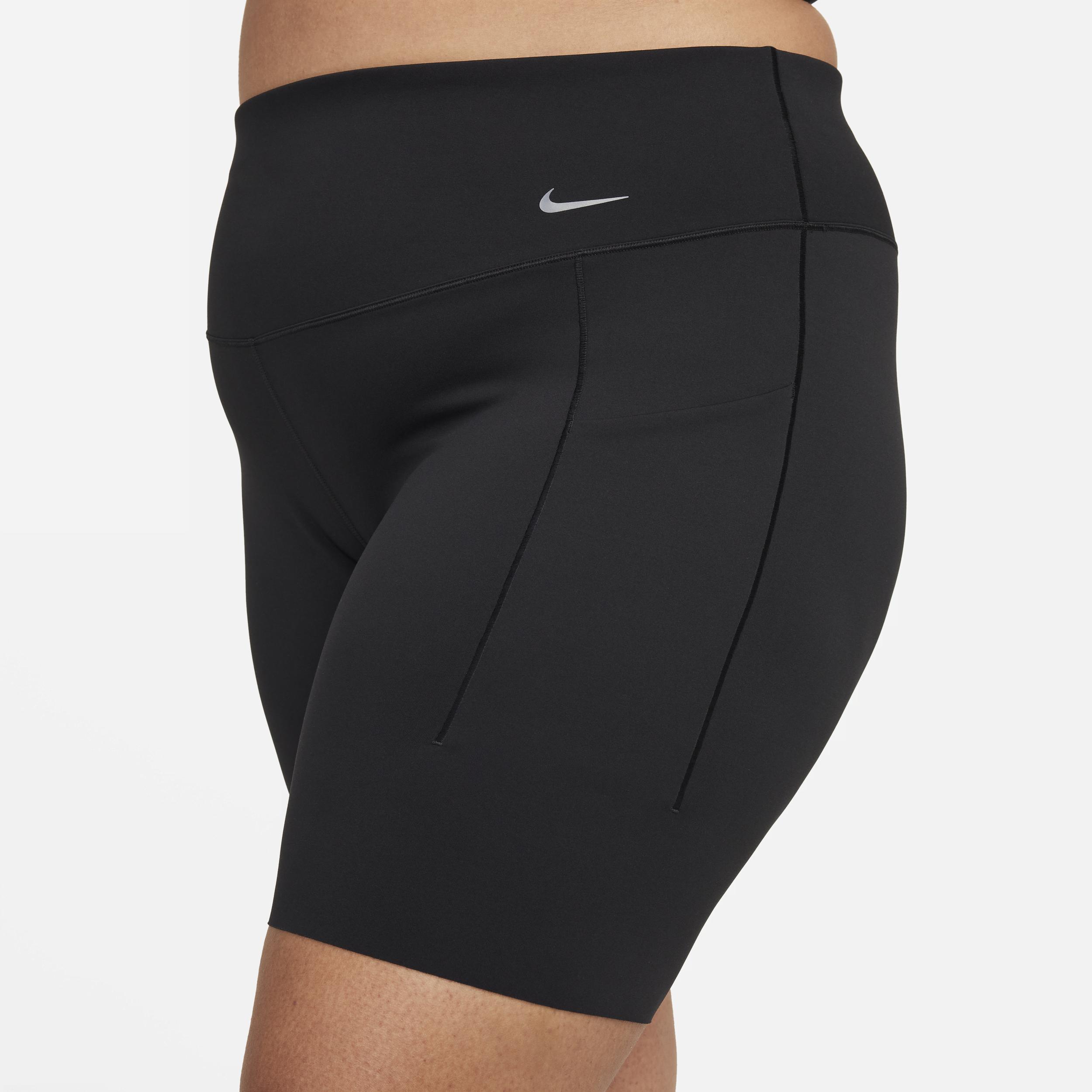 Nike Womens Universa Medium-Support High-Waisted 8 Biker Shorts with Pockets (Plus Size) Product Image