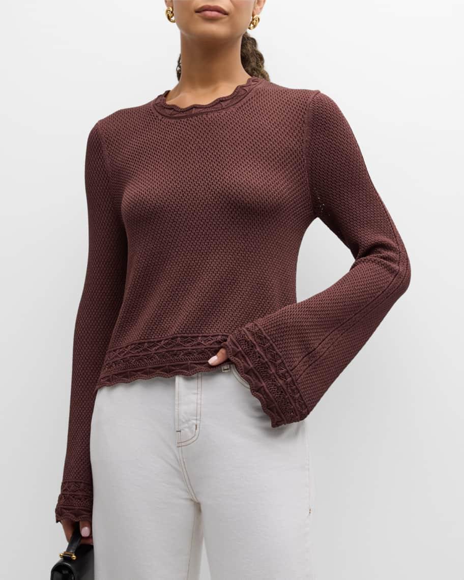 Crewneck Pointelle Sweater product image