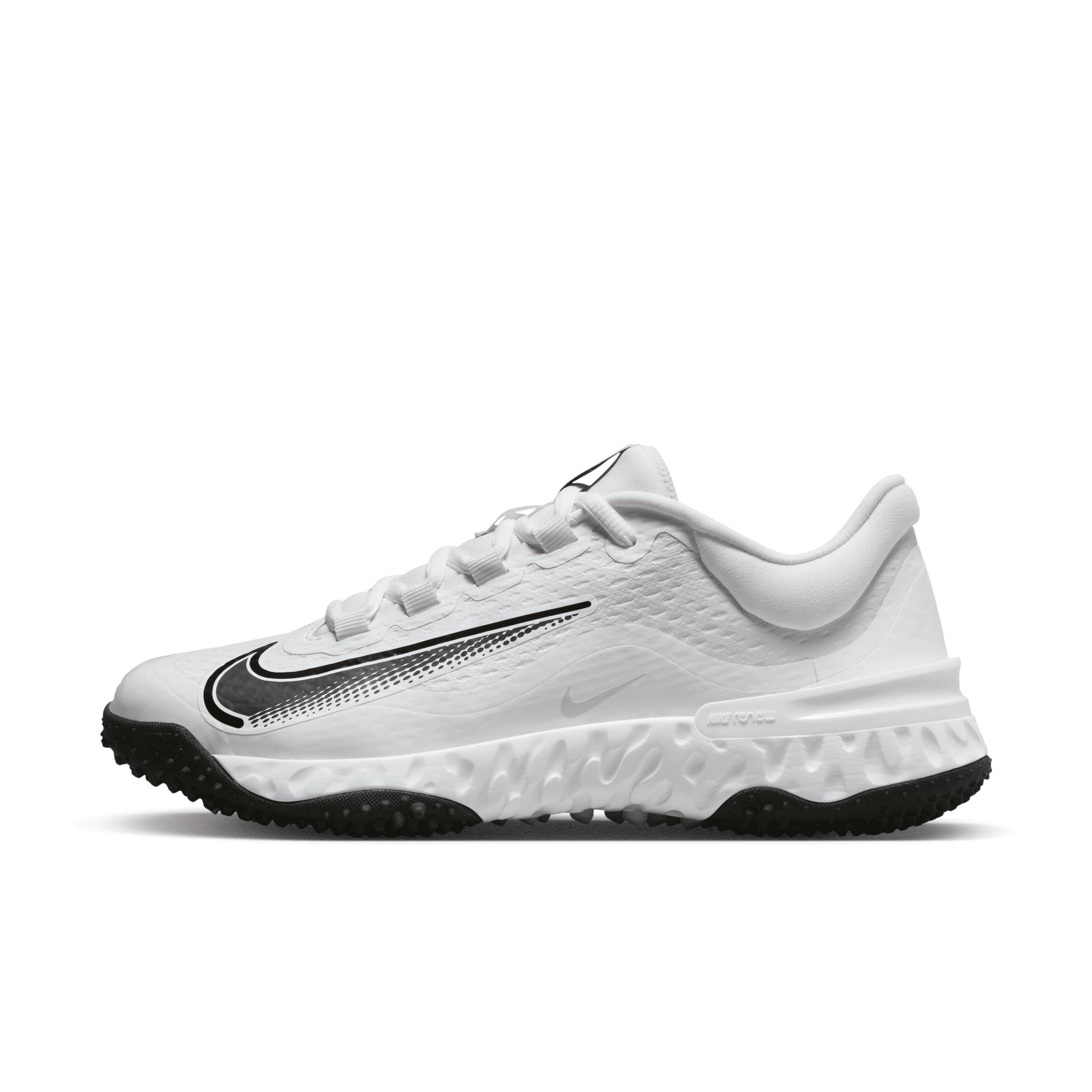 Nike Womens Nike Alpha Huarache Elite 4 TF - Womens Baseball Shoes White/Black/Photon Dust Product Image