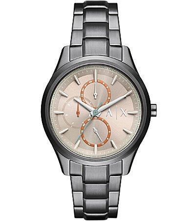 Armani Exchange Mens Dante Multifunction Gunmetal Tone Stainless Steel Bracelet Watch Product Image