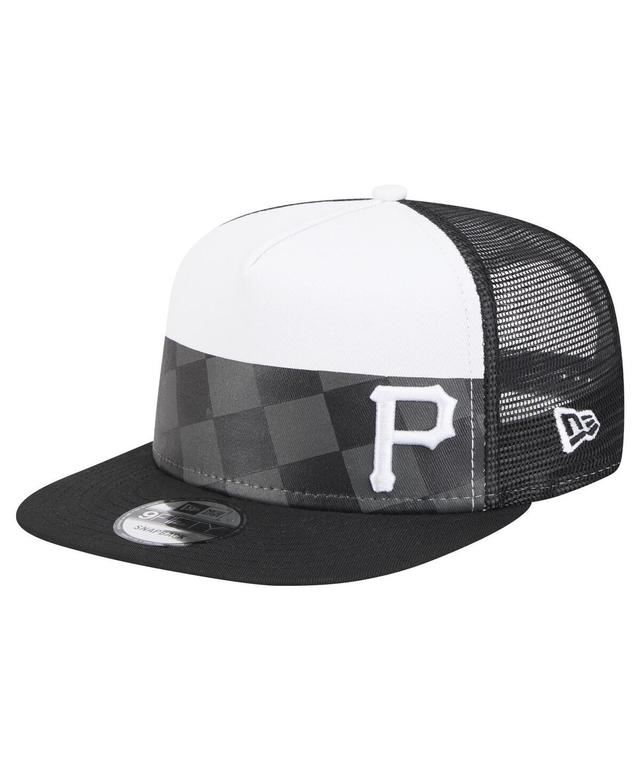 Mens New Era Pittsburgh Pirates Checkmate Trucker 9FIFTY Snapback Hat Product Image