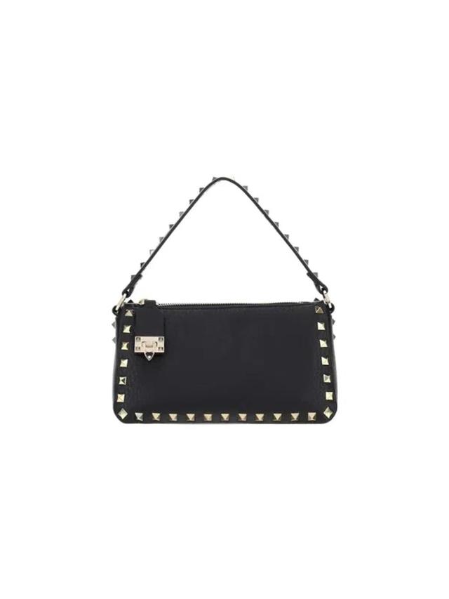 Rockstud Small Shoulder Bag In Nero Product Image