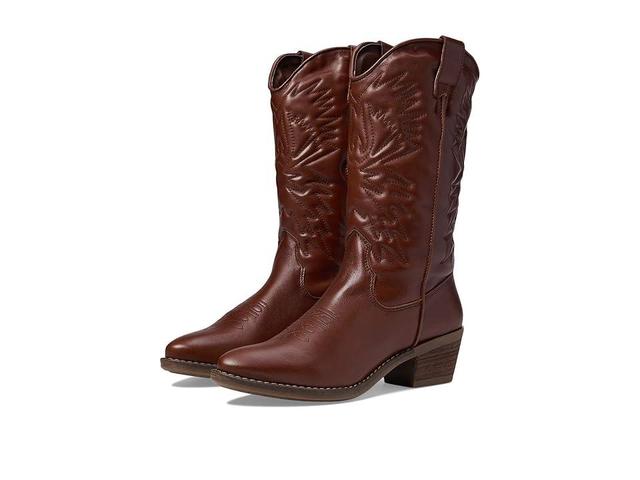 Steve Madden Hayward Western Boot (Brown Leather) Women's Shoes Product Image