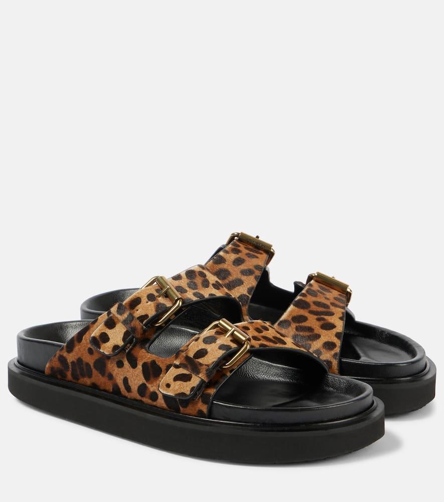 ISABEL MARANT Lennya Sandals In Leopard Product Image