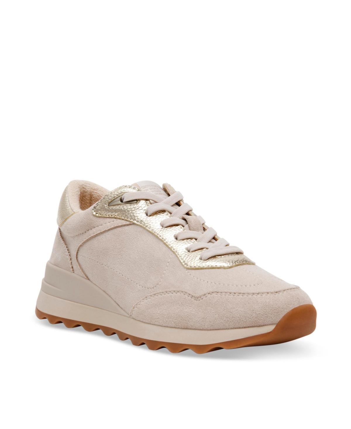 Anne Klein Womens Runner Lace Up Sneakers - Beige Product Image