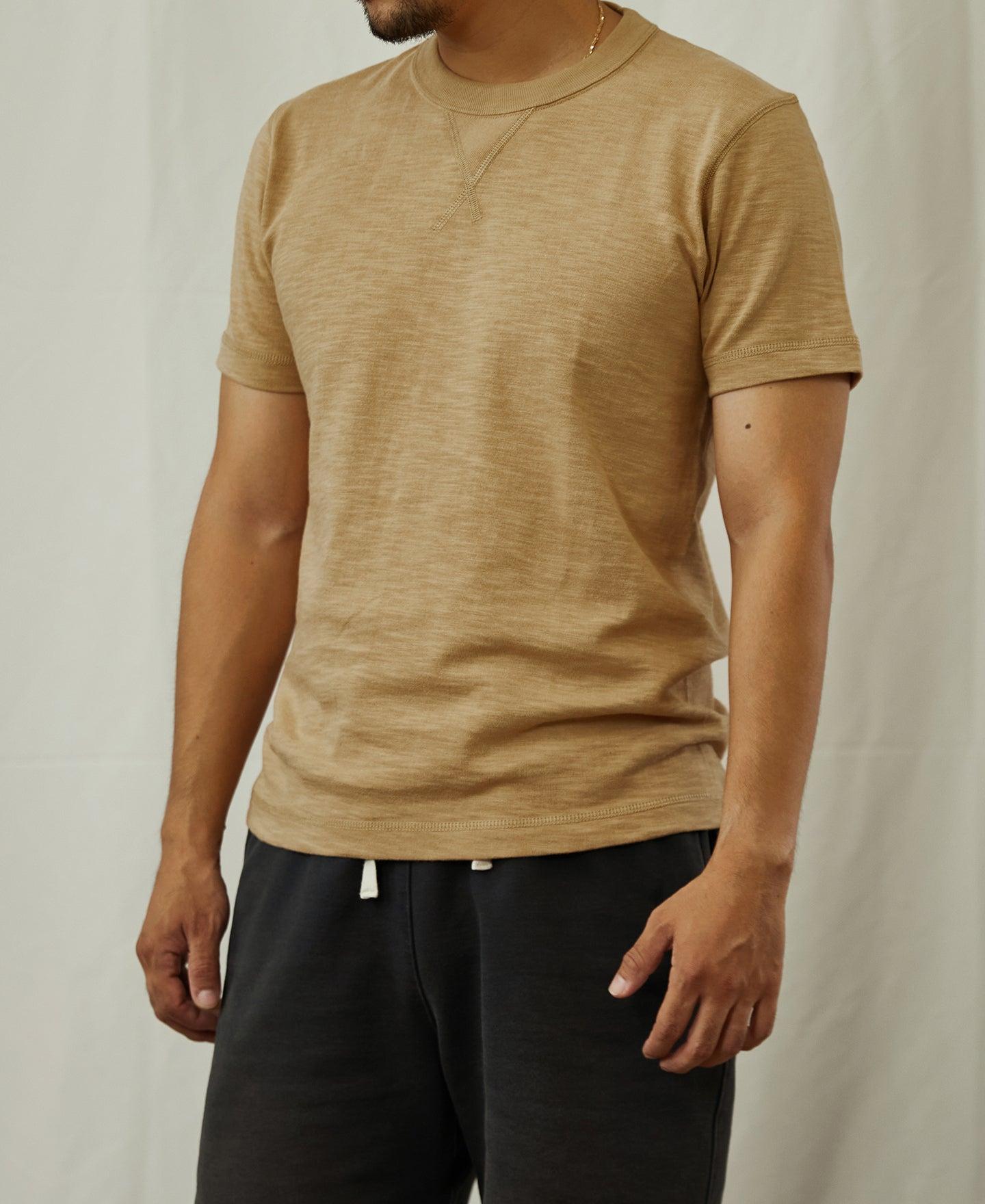 10.5 oz US Cotton Tubular Gusset T-Shirt - Sand Product Image