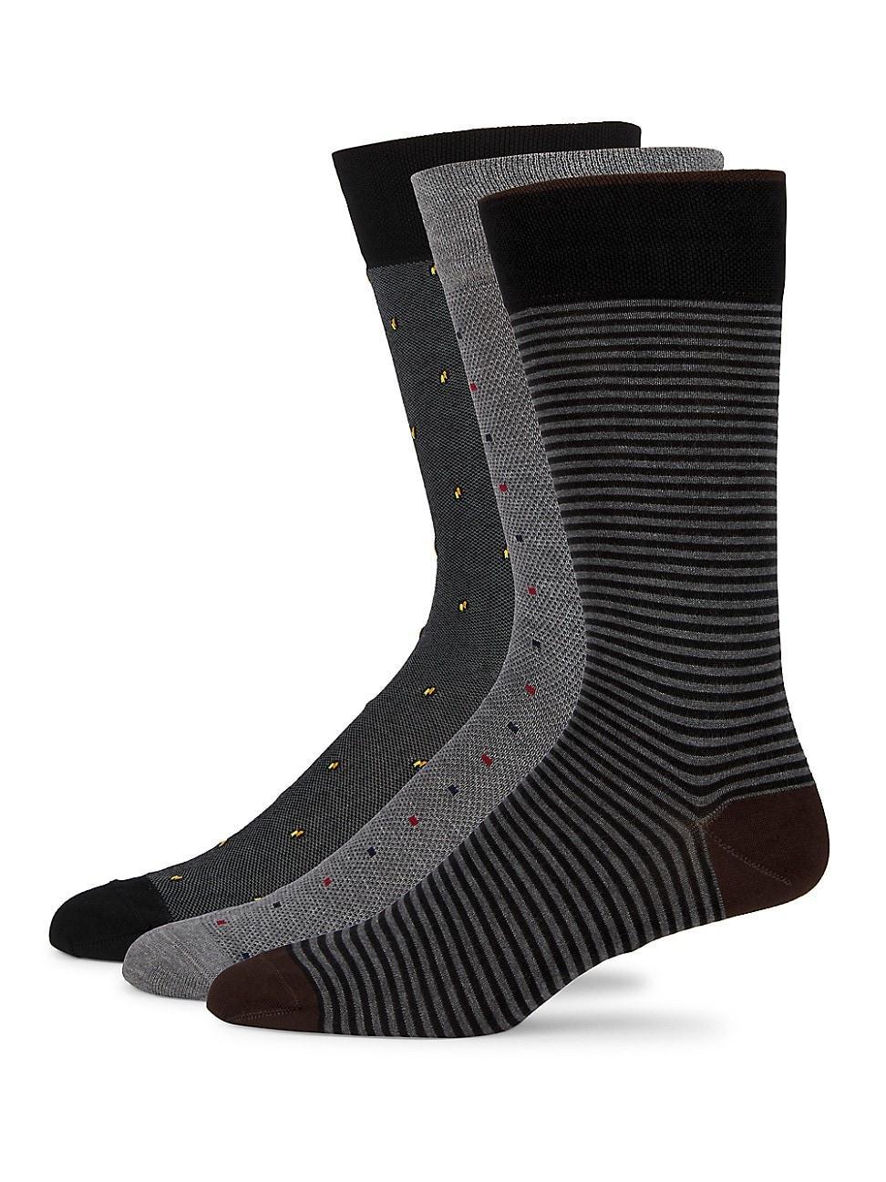 Mens 3-Pack Cotton-Blend Socks Product Image