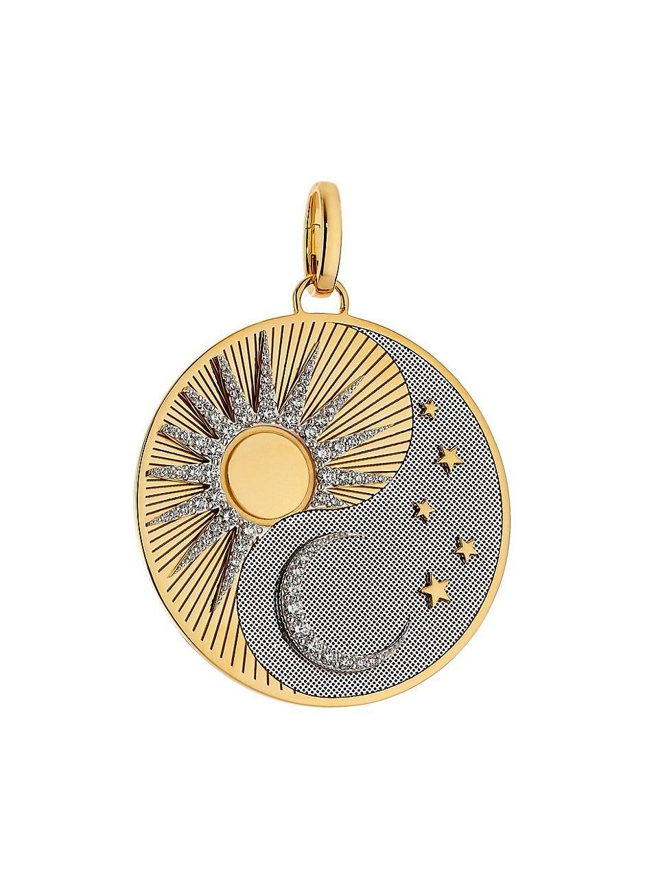 Womens Balance 18K Yellow Gold & 1.03 TCW Diamond Medallion Product Image