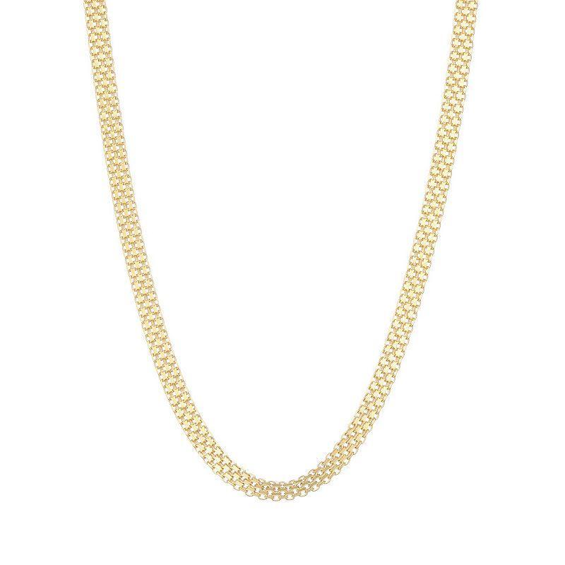 Giorgio di Vicenza Sterling Silver Bismark Chain Necklace, Womens Yellow Product Image