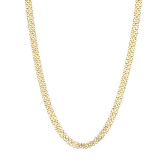 Giorgio di Vicenza Sterling Silver Bismark Chain Necklace, Womens Gold Tone Product Image