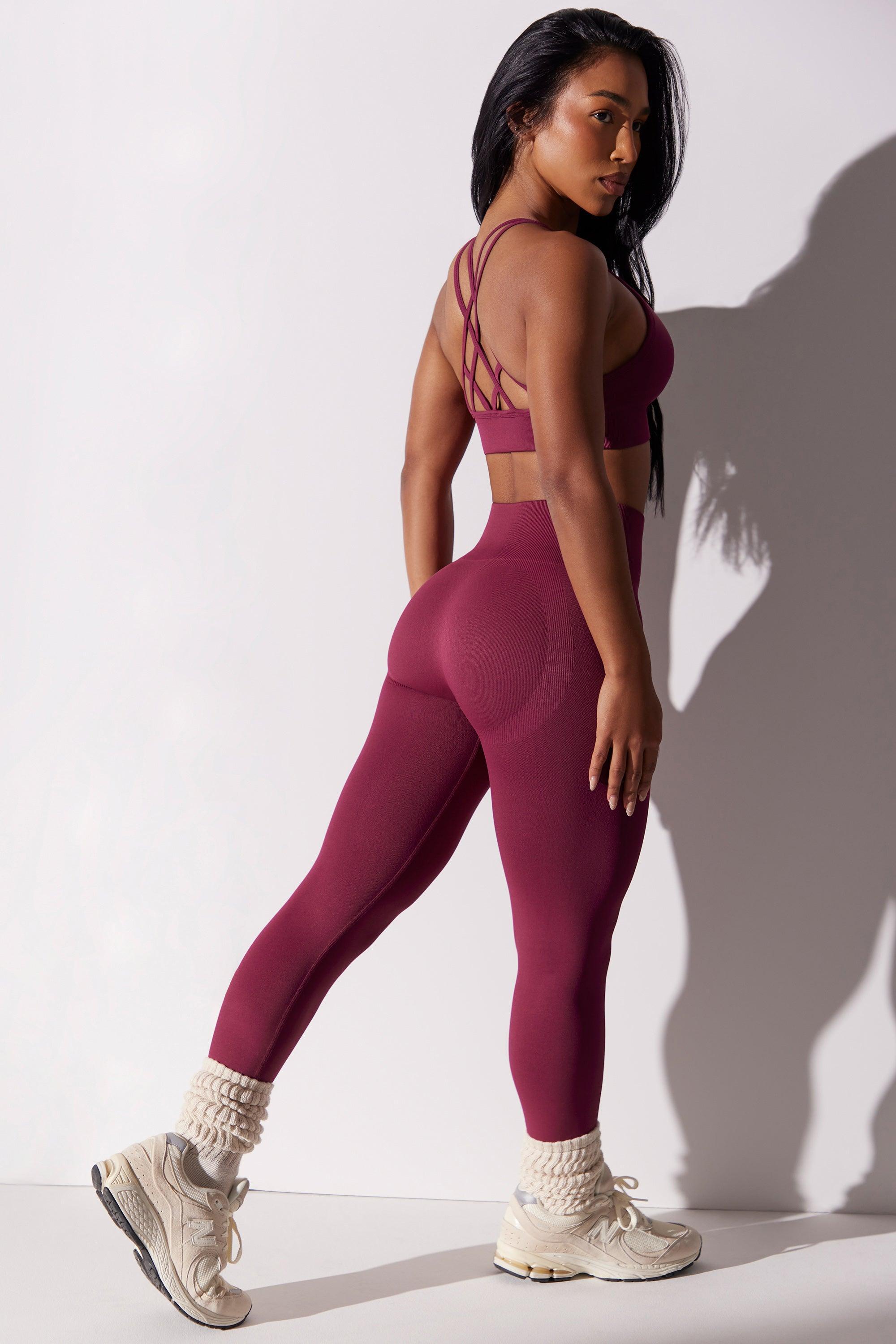 Petite High Waist Super Sculpt Leggings in Plum Product Image