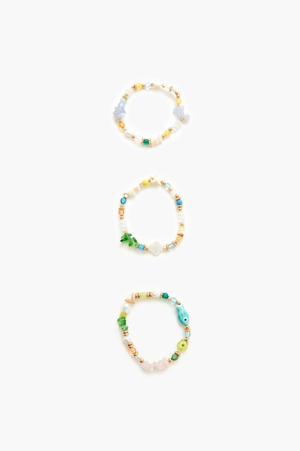 Beaded Stretch Bracelet Set | Forever 21 Product Image