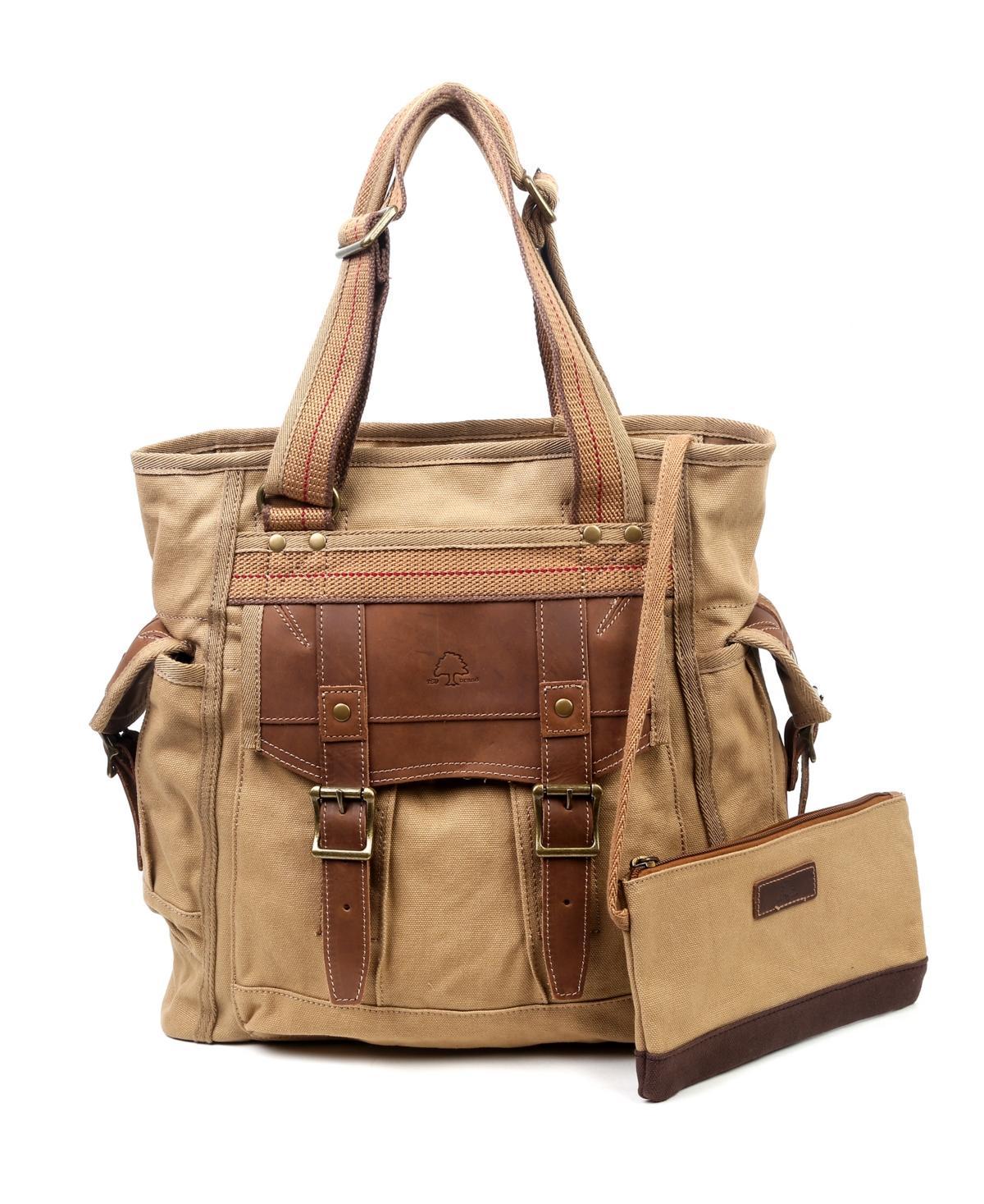 Tsd Brand Womens Turtle Ridge Canvas Tote Bag Product Image