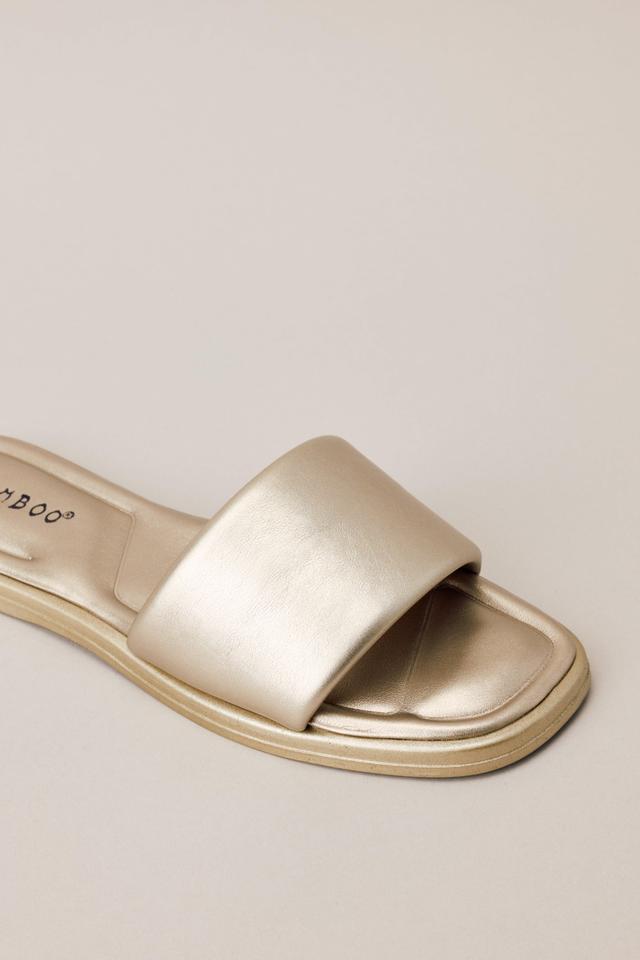 Oasis Steps Gold Metallic Sandals Product Image