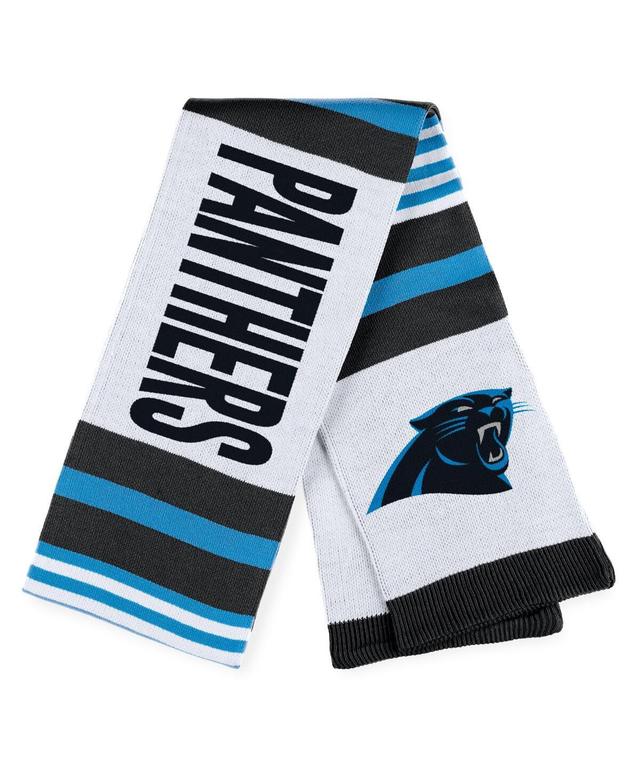 Womens WEAR by Erin Andrews Carolina Panthers Jacquard Striped Scarf Product Image