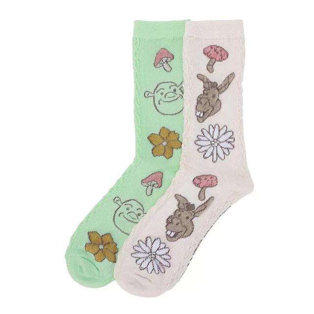 Womens Shrek & Donkey Crew Socks Product Image