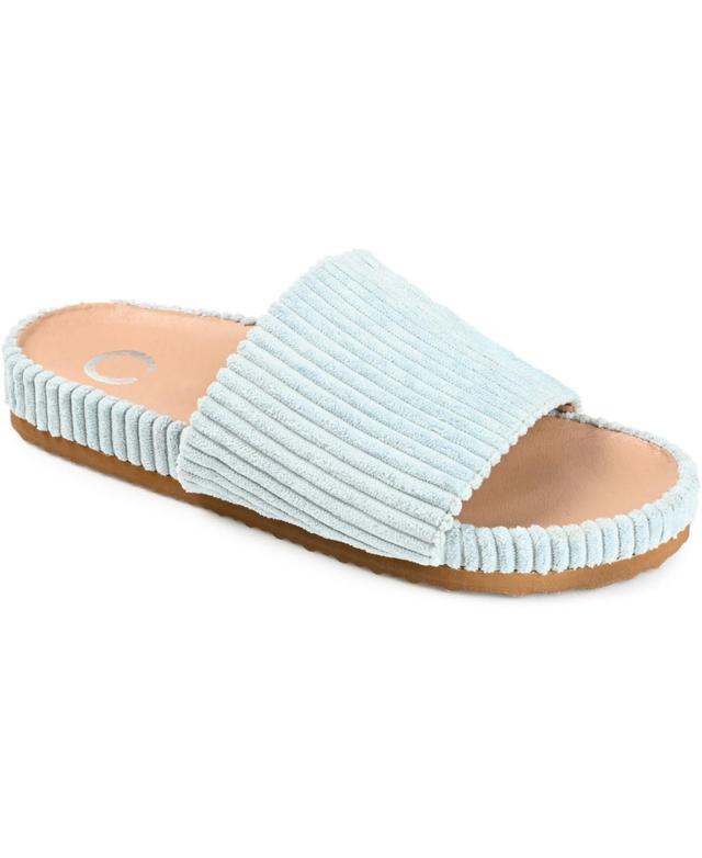 Journee Collection Womens Aveline Corduroy Slide Slippers Product Image