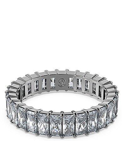 Womens Matrix Ruthenium-Plated & Crystal Eternity Band Product Image