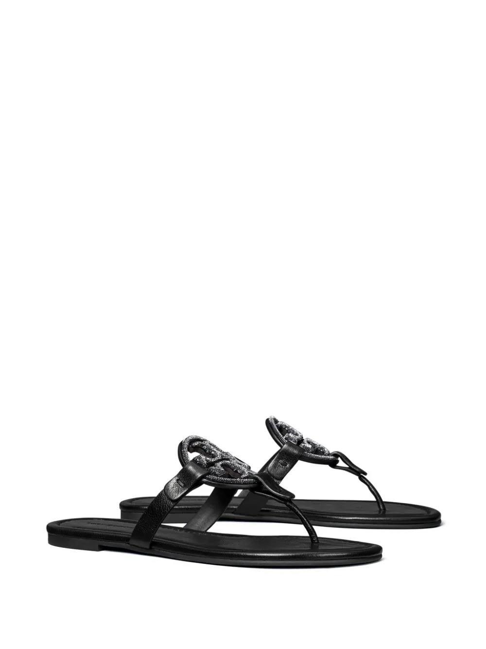 TORY BURCH Miller Sandals In Black With Pavé Product Image