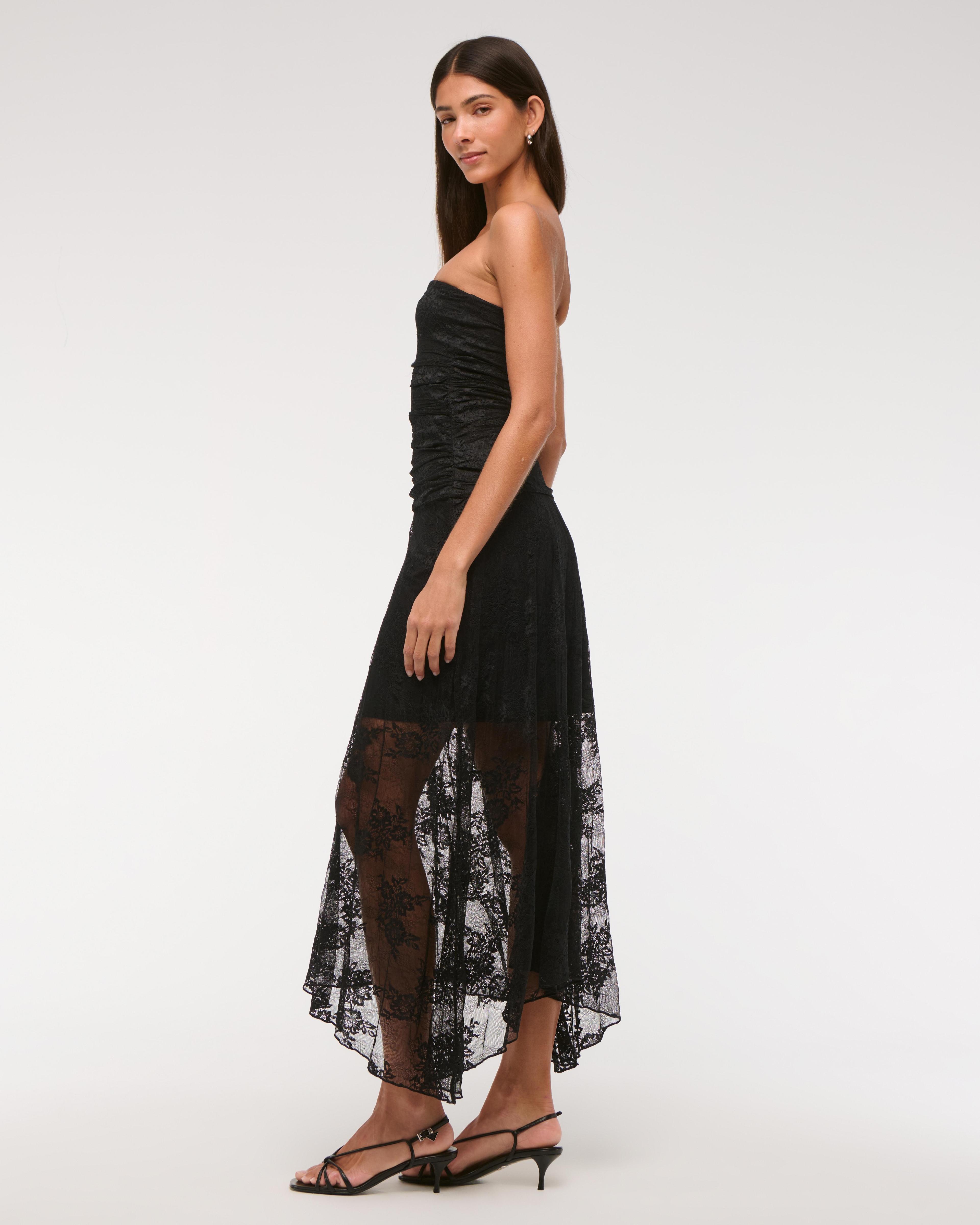 Strapless Lace Midi Dress Product Image