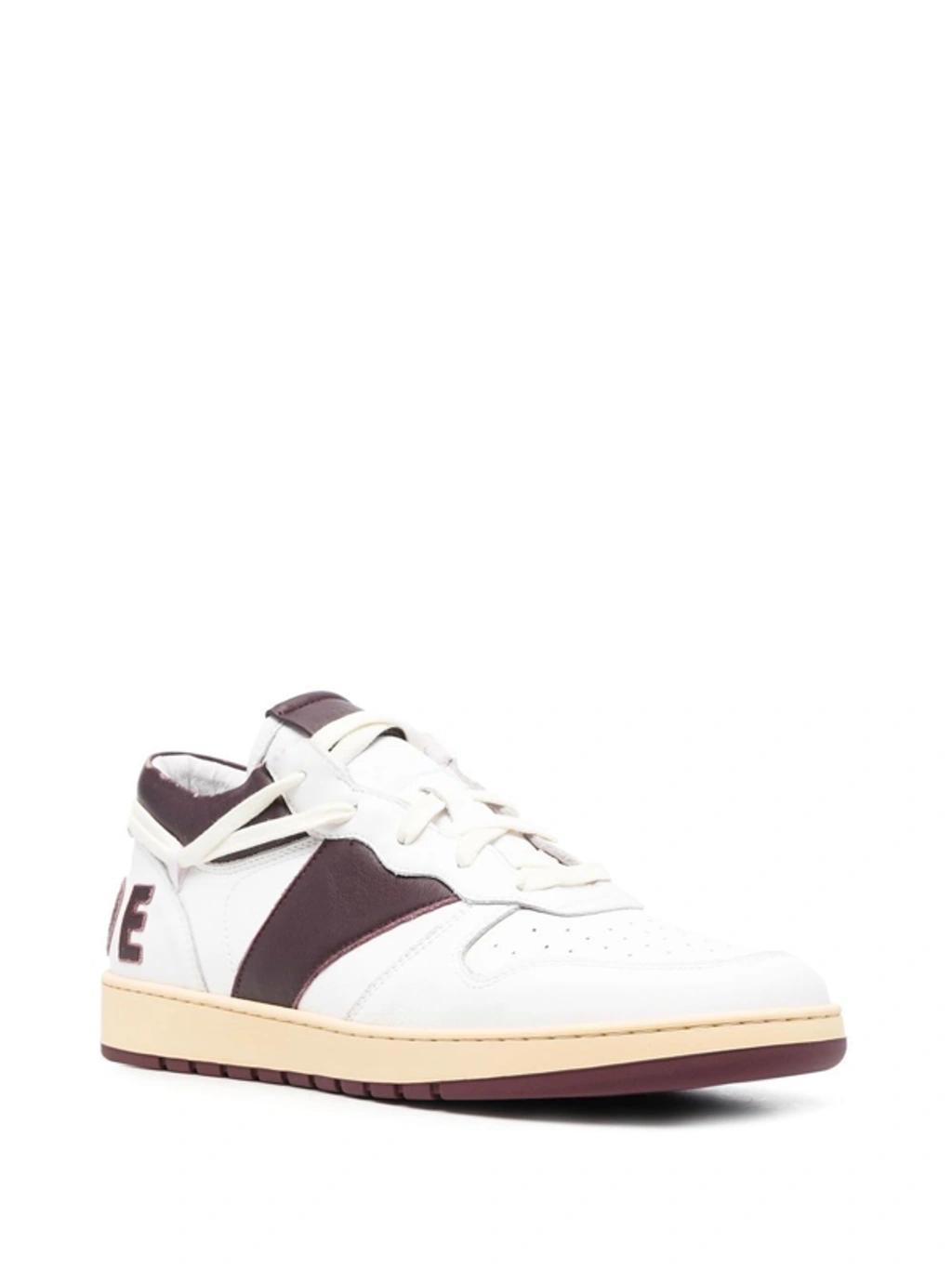 Rhecess Colour-block Distressed Leather Sneakers In Multicolor Product Image