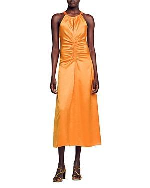 Sandro Courtney Halter Midi Dress Product Image