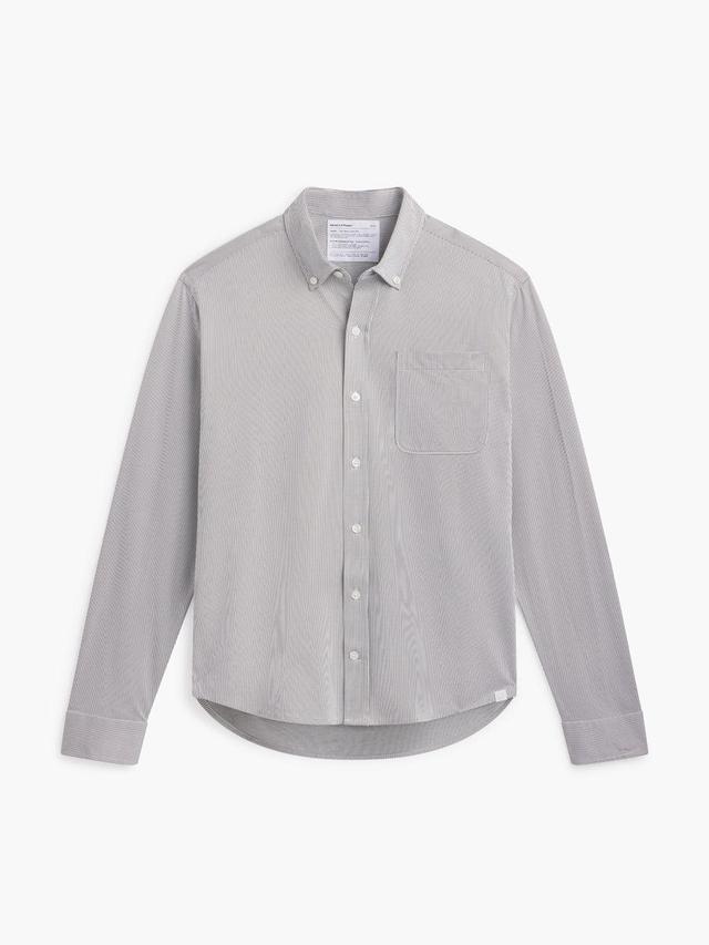 Men's Hybrid Button-Down - Olive Stripe Product Image