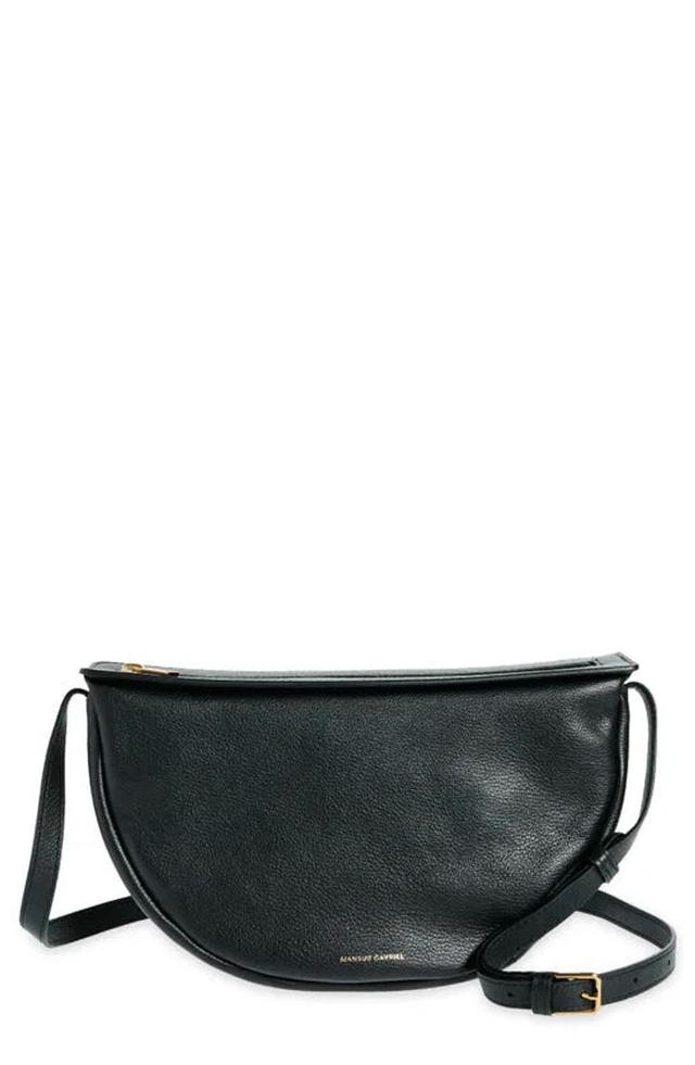 MANSUR GAVRIEL Moon Sling Leather Crossbody Bag In Black Product Image